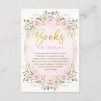 Boho Blush Pink Gold Flower Books for Baby Girl