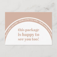 Boho Blush Pink Thank You Order Small Business