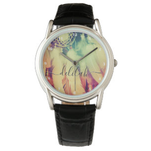 Boho Bohemian Dreamcatcher Feathers Retro Stunning Watch