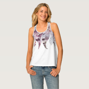 Boho Bohemian Feathers Glam Graphic Trendy Modern Tank Top