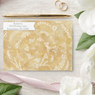 Boho Bohemian Ferns and Fauna Envelope
