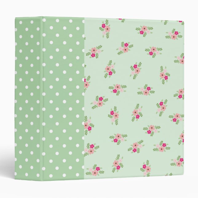 Boho Bohemian Floral Photo Album 3 Ring Binder (Front/Spine)