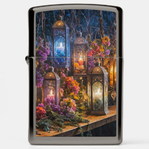 Boho Bohemian Lanterns and Candles Zippo Lighter