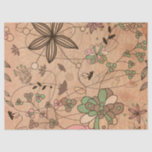 Boho Bohemian Retro Colorful Floral Flowers Tissue Paper