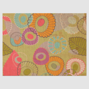 Boho Bohemian Retro Colorful Floral Flowers Tissue Paper