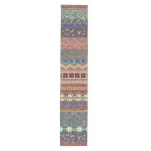 Retro Colorful Flowers Pattern Exquisite Blooms Boho Vintage Floral Art Ambesonne Bohemian Table Runner Multicolor 16 X 72 Dining Room Kitchen Rectangular Runner 