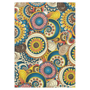 Boho Bohemian Retro Colorful Pattern Tablecloth
