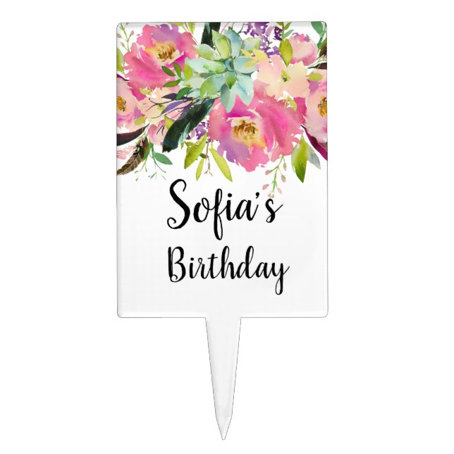 boho, boho chic floral, Cakepick (Front)
