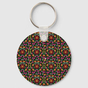 Boho Bold Floral Trivet Keychain