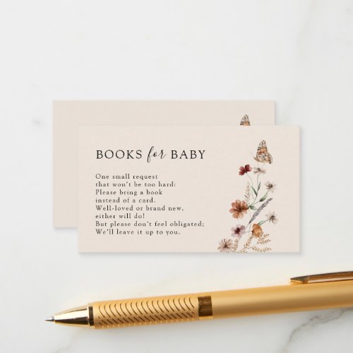 Boho Books For Baby Enclosure Card