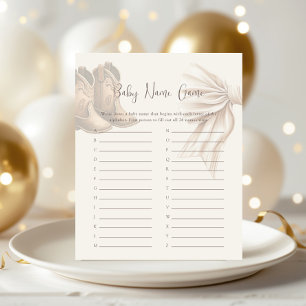 Boho Boots Or Bows Gender Reveal Baby Name Game