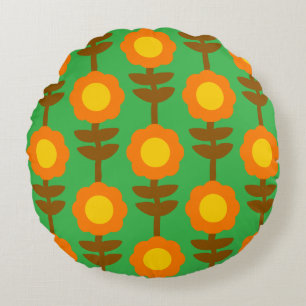 Boho Botanica Round Pillow
