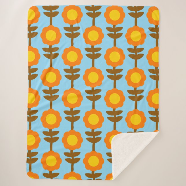 Boho Botanica Sherpa Blanket (Front)