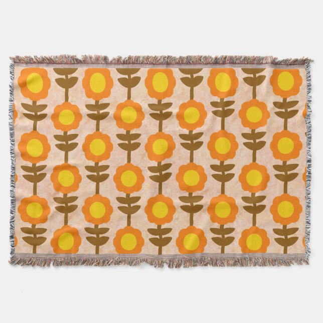 Boho Botanica Throw Blanket (Front)