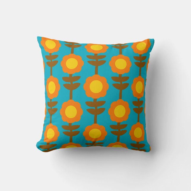 Boho Botanica Throw Pillow (Front)