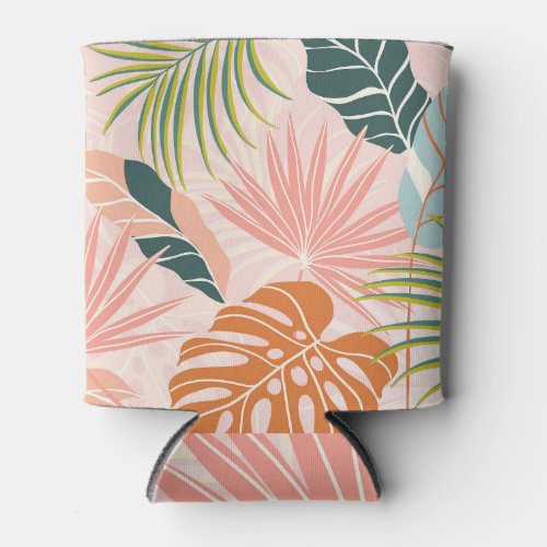 Boho Botanical Art Nature Inspired Abstract Can Cooler