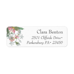 Boho Botanical Artist Sketch Label
