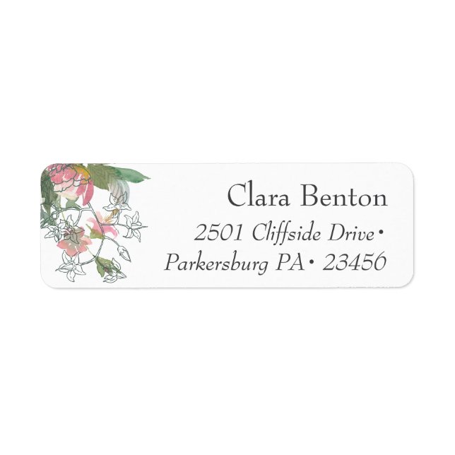 Boho Botanical Artist Sketch Label (Front)