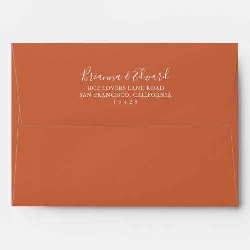 Boho Botanical Autumn Wedding Invitation  Envelope