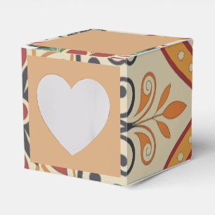 Boho Botanical Favor Box with Heart Window