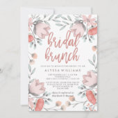 Boho Botanical Flowers Bridal Brunch Invitation (Front)