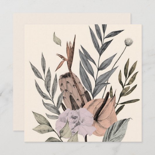 Boho Botanical Garden -  Floral Illustration (Front/Back)