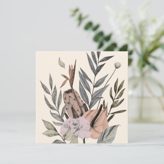 Boho Botanical Garden -  Floral Illustration (Standing Front)