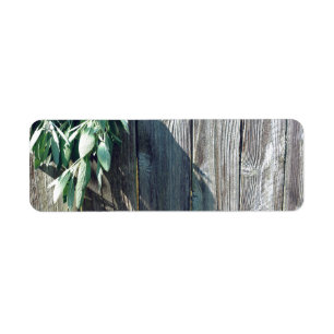 Boho botanical herb leaves rustic Barn-wood Label