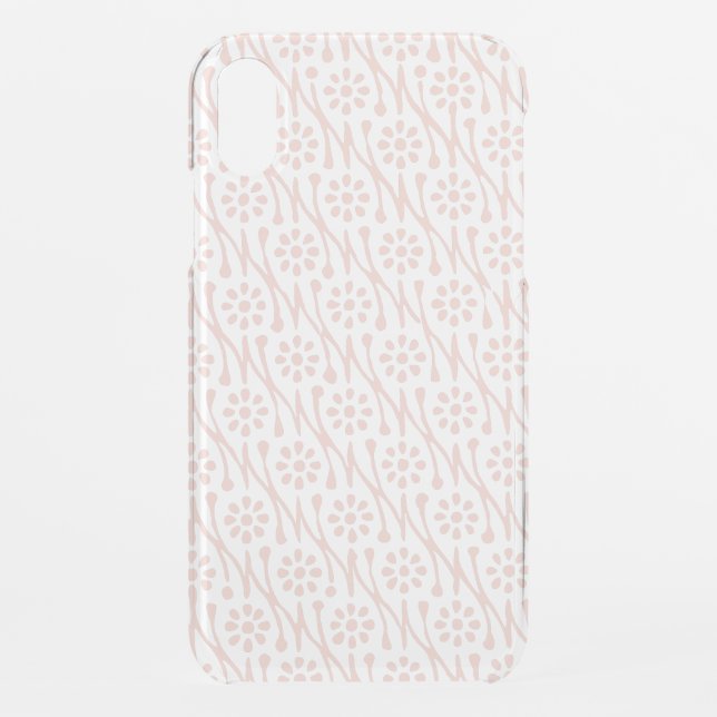 Boho Botanical Illustration Pattern Blush Pink Uncommon iPhone Case (Back)