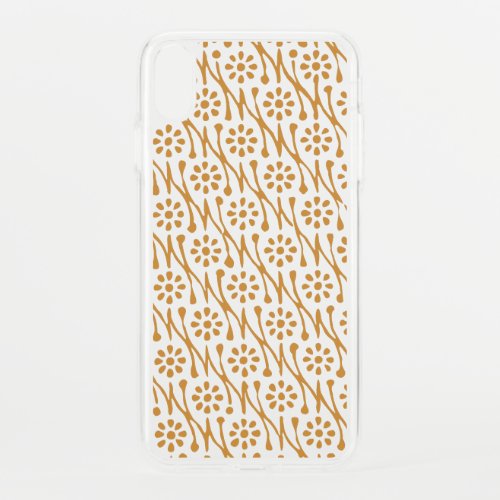 Boho Botanical Illustration Pattern Honey Gold iPhone XS Max Case