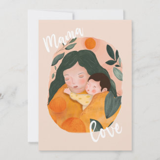 Boho Botanical Mother & Baby Shower Invitation
