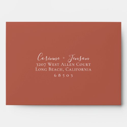 Boho Botanical Return Address Envelope