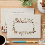 Boho Botanical Return Address Envelope<br><div class="desc">Complete your holiday mailings with our Boho Botanical Return Address envelope from the Black Boho Botanical Christmas Holiday Card Collection. Featuring a sophisticated design and space for your return address, this envelope adds a touch of elegance to your correspondence. Personalize it with your address for a cohesive and delightful holiday...</div>