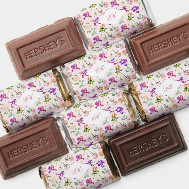 Boho Botanical Romance Monogram Wedding Hershey's Miniatures (Assorted)