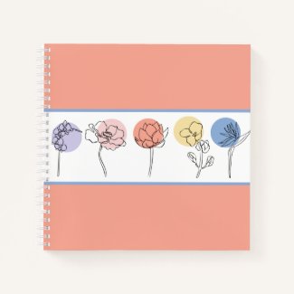 Boho Botanical Spiral Notebook