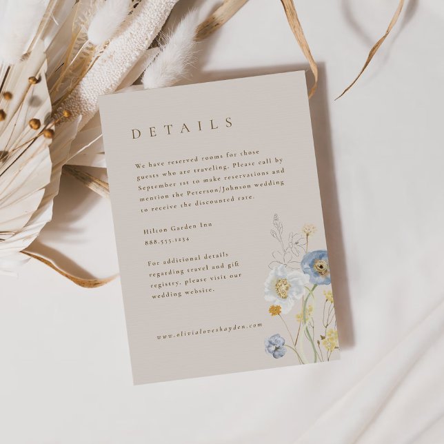 Boho Botanical Wedding Details Enclosure Card (Creator Uploaded)