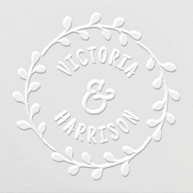 Boho Botanical Wedding Embosser (Design)