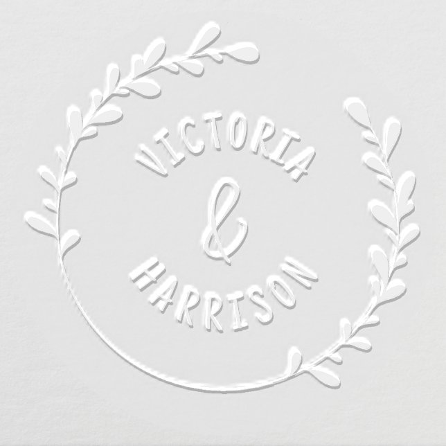 Boho Botanical Wedding Embosser (Design)