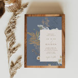 Boho Botanical Wedding Invitation<br><div class="desc">This Wedding Invitation from the Olivia Collection features hand-drawn florals in shades of ivory,  steel blue,  and copper. Personalize it with your details easily and quickly. Simply press the 'customize it' button to further re-arrange and format the style and placement of the text.</div>