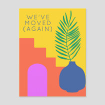 Boho Botanical We've Moved Again New Address Postcard