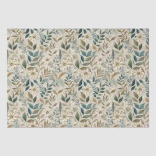 Boho botanical wild flower tissue paper