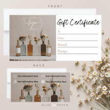 Boho Bottles | Flowers | Gift Certificate
