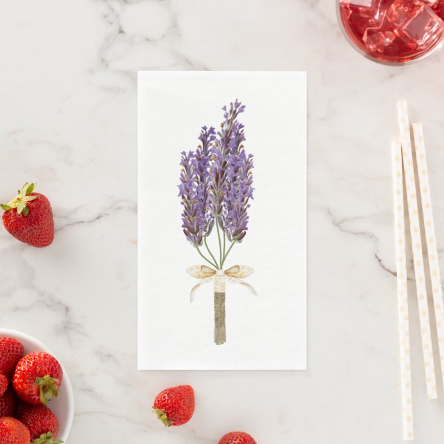 Boho Bouqet of Lavender  Paper Guest Towels (Insitu)