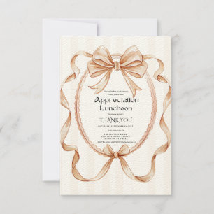 Boho Bow appreciation party grateful party Invitation
