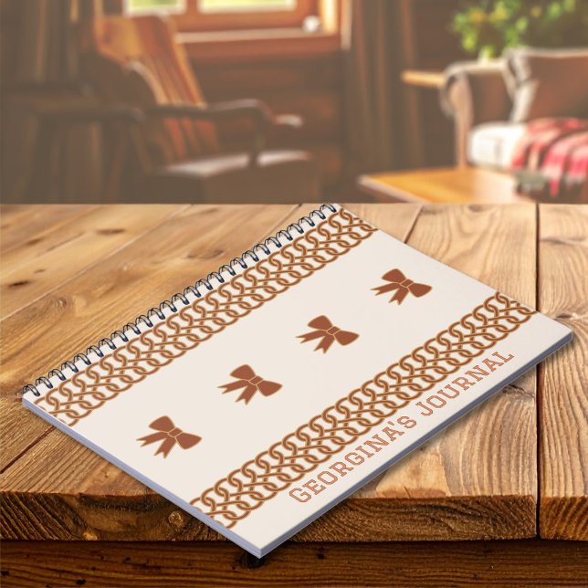 Boho Bows Journal Notebook - Earthtones (Boho Bows Journal Notebook - Earthtones)