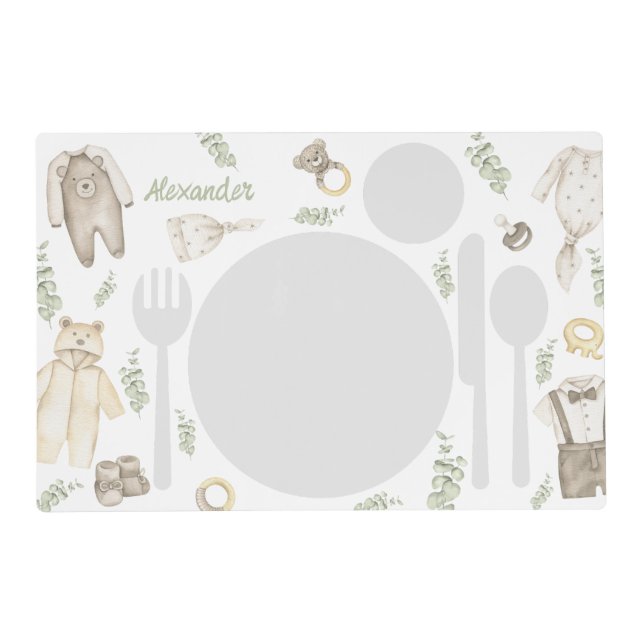 Boho Boy Montessori Placemat Printable (Front)
