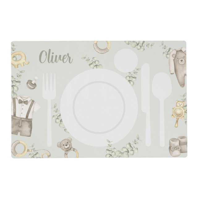 Boho Boy Montessori Placemat Printable (Front)