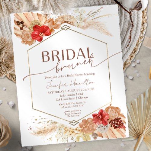 Boho Bridal Brunch Bridal Shower Invitation