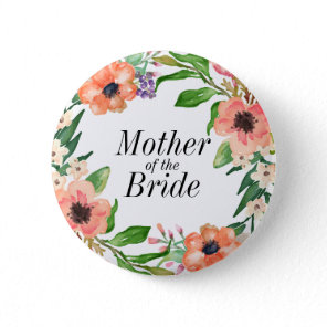 Boho Bridal Party Wedding Button
