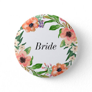 Boho Bridal Party Wedding Button